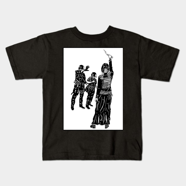 Indigenous Resistance Kids T-Shirt by Skidskunx